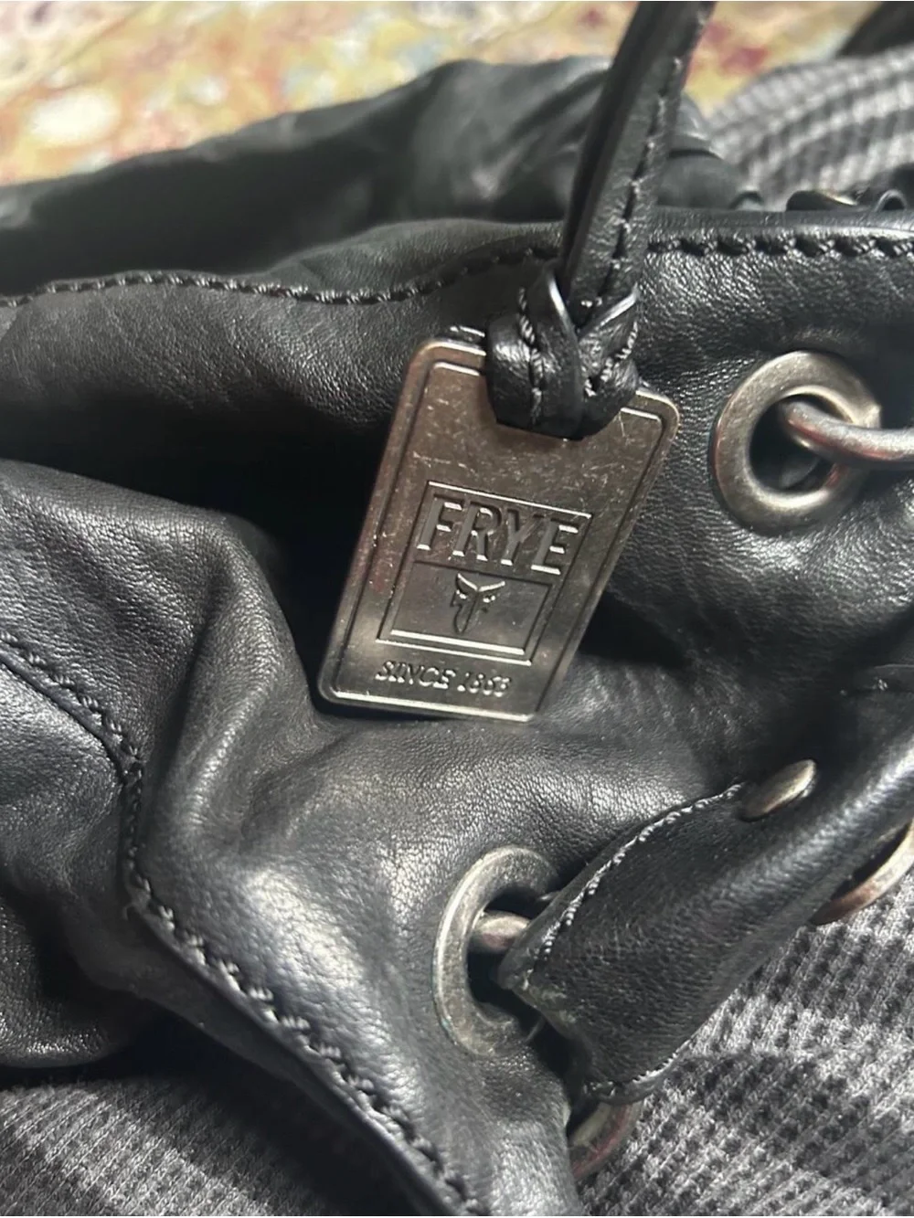 Black Leather Frye Purse - Women Bags